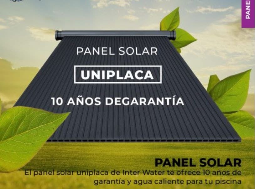Panel solar Uniplaca para alberca